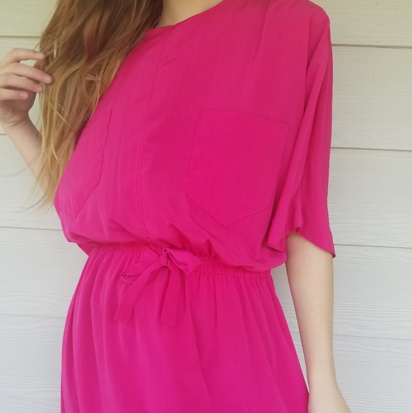 Vtg 1980s Glam Dress, Kimono Sleeves - Picture 15 of 16